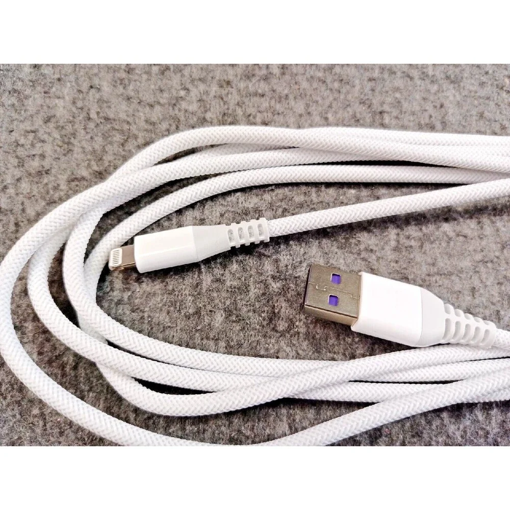 10FT Long USB Cable For iPhone 5 6 7 8 Plus X XS Max XR 11 12 Mini Set of 2